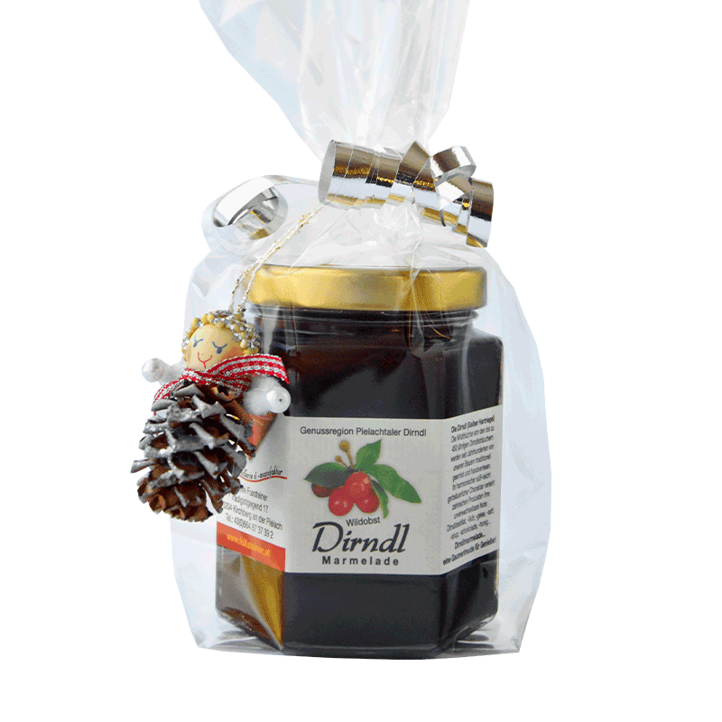 Dirndl-Marmelade groß mit handgefertigtem Engerl