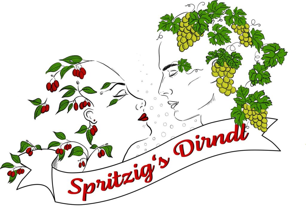 Sommergetränk Sommerdrink Spritzwein Dirndlspritzer Spritzig's Dirndl